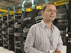 Information-systems director Angelo Bodo is pictured in a server room at the MUHC superhospital in April 2015.