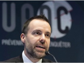 "I am aware of the challenges facing the organization and I intend to make all necessary efforts to bring UPAC to its full potential and to regain the confidence of the population," new UPAC head Frédérick Gaudreau said Tuesday in a statement.