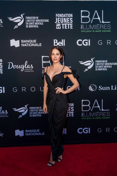 EMCEE ELECTRIFIES: Maripier Morin brings her signature sizzle and sass to the recent Bal des lumières at the Bell Centre.