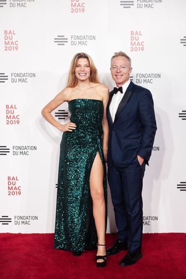 ROCK THE RED! Scentsational master perfumer Ruby Brown (in an Angelina-esque stance) and Attraction Images tops Richard Speer channel Hollywood glam at this year's MAC Ball.
