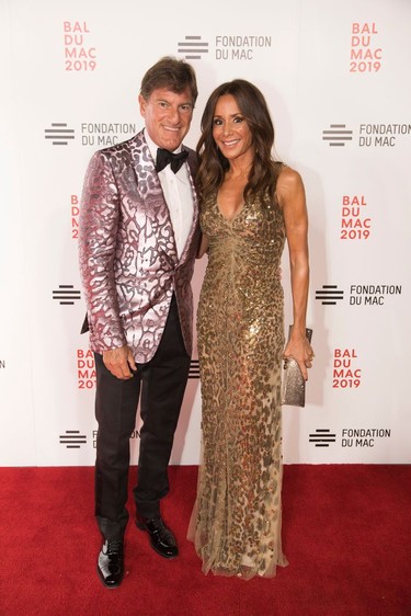INCANDESCENT X 2: Stephen and Claudine Bronfman, sartorially spectacular at the 2019 MAC Ball.