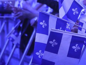 Quebec flags.