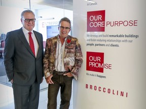 It's been confirmed that the purchase price for Broccolini's downtown land deal announced earlier this week is $93.9 million. Pictured are vice president Joseph Broccolini, left, with real-estate chief Roger Plamondon.