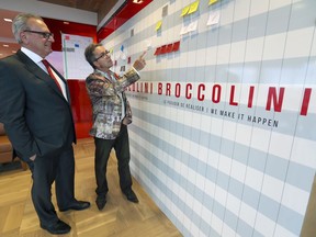 Broccolini executive vice-president Joseph Broccolini, left, with Roger Plamondon, head of the company's real estate group.