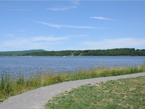 A view from Jack Layton Park, which was named after the former NDP leader in his home town of Hudson.