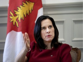 Valerie Plante speaks about her progress during her time as mayor of Montreal Oct. 30, 2019.