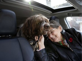 Nanci Levin offered to drive Laika and his owner to the vet after reading about their plight on a Facebook community group.