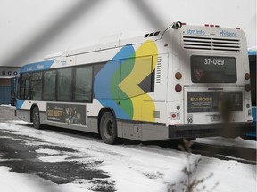 This is the second time this year that the STM's active fleet has dipped below 1,300. Here is one of the buses awaiting maintenance.