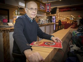 James Gaspar at Mr Steer restaurant on Ste-Catherine St. on Friday Nov. 22, 2019. Many merchants on the street are finding the going tough these days.