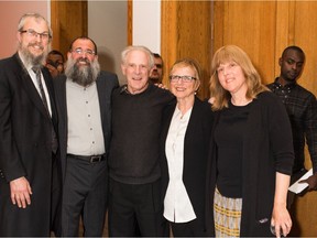 Chabad Lifeline executive director Rabbi Ronnie Fine, director Rabbi Benyamin Bresinger, executive committee member Stan Zack, wife Vicki Zack and Chabad Lifeline clinical director and family counsellor Karen Bresinger.