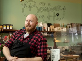 Dave Plant has called his new establishment Café Bonjour Hi. So far at least and owing to the political controversy about bilingual greetings in Montreal, it's getting more attention online than in the café.