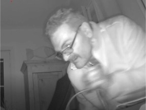 A suspect in a St-Lambert home burglary is a white male in his mid-50s who had a moustache at the time of the incident and wore glasses that may have had corrective lenses.