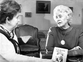 Solange Chaput-Rolland (left) interviews Thérèse Casgrain about her life in politics and fighting for social reform for a story published Dec. 4, 1971.