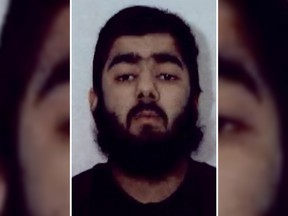 This undated file handout photo obtained from West Midlands Police on Feb. 1, 2012, shows Islamist Usman Khan, then 20, who was jailed on Feb. 9, 2012, with others after admitting to being involved with a group of fundamentalists who plotted a spate of mail bomb attacks during the run-up to Christmas in 2010. A man, named by police as the-now-28-year-old Usman Khan, suspected of stabbing two people to death in a terror attack on London Bridge was a former prisoner convicted of terrorism offences and released in 2018, police said on Nov. 29, 2019. Khan, wearing a suspected hoax explosive device, was shot dead by police after the daylight assault.