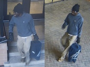 Toronto Police surveillance cam images of the faces attacker at York University's Scott library on Sunday around 5 p.m. on Tuesday November 26, 2019.