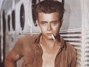 Actor James Dean is seen in an undated photo in the set of "Giant." (AFP FILE PHOTO)