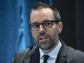 Frederick Gaudreau, head of the anti-corruption permanent unit (UPAC), at a news conference where he tabled the annual report, Wednesday, November 13, 2019 in Quebec City.