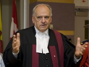 George Springate, who taught law at McGill University and ended his career as a federal citizenship judge, is seen in September 2011.