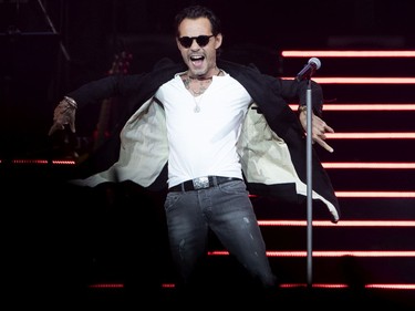 Marc Anthony performs at the Bell Centre in Montreal on Monday, Nov. 11, 2019.