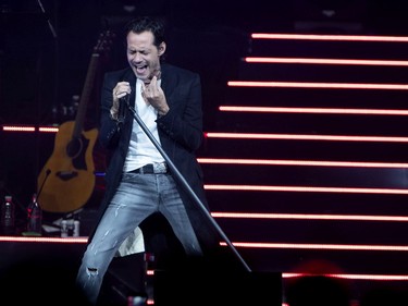 Marc Anthony performs at the Bell Centre in Montreal on Monday, Nov. 11, 2019.