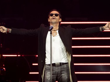 Marc Anthony performs at the Bell Centre in Montreal on Monday, Nov. 11, 2019.