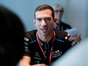 New Williams driver Nicholas Latifi seen ahead of the Abu Dhabi Grand Prix at a press event to announce he will drive for Williams in 2020.