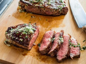 It's all in the timing — and the superhot skillet — for perfect Thick-cut Steaks with Herb Butter from America's Test Kitchen Twentieth anniversary TV Show Cookbook.