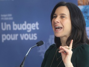 Mayor Valérie Plante says the budget is geared to her administration's four priorities: mobility, ecological transition, housing and economic development.