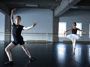 Mateo Picone rehearses the Grand Pas de Deux with Meimi Hasegawa at École supèrieure de ballet du Québec.