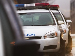 Montreal police cruisers