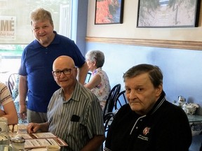 Raymond Hubbard, far right, was last seen the morning of Dec. 23, leaving the Verdun residence for semi-autonomous seniors in which he lives. He is pictured here with his two brothers, Jim, seated beside him, and Mike, standing.