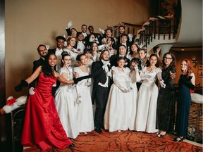 Debutantes, escorts and committee members at the Viennese Ball of Montreal.