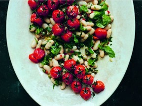 White beans and roasted tomatoes in Diana Henry's cookbook From The Oven To The Table.