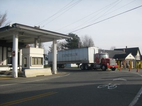 The Canada-U.S. border crossing at Stanstead, Que., and Derby Line, Vt.