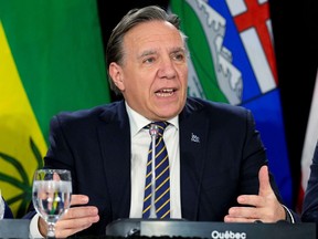 "I think the future prime minister of Canada must be bilingual, but I won't get involved in the (Conservatives') leadership race." says Premier François Legault, seen in a file photo.