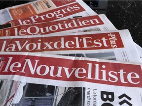 A selection of newspapers owned by Groupe Capitales Médias (GCM).