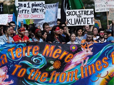 Swedish activist Greta Thunberg led a climate change march in Montreal in September that attracted an estimated 500,000 protesters.