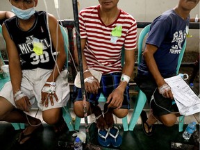 Patients poisoned after drinking coconut wine are treated at an emergency ward in Philippine General Hospital, in Manila, Philippines, December 23, 2019.