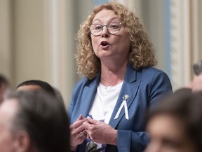 Quebec Minister Responsible for Seniors and Informal Caregivers Marguerite Blais, responds to Opposition questions after she tabled legislation, at the national assembly in Quebec City, Tuesday, Dec. 3, 2019.