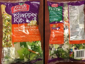 The recall targets the 315-gram package bearing the best before dates up to and including 07DE19,  and a lot code beginning with "Z," and indicating "Salinas" as a source of Romaine lettuce.