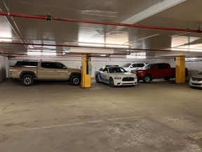 Two stolen Toyota Tacoma trucks and a Toyota 4Runner found Sunday in a Montreal parking garage