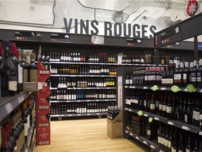 The red wine section at the SAQ located at Atwater Market on Tuesday December 29, 2015.