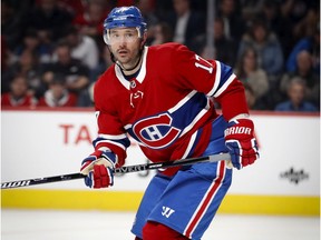 Montreal Canadiens left-wing Ilya Kovalchuk during action against the Winnipeg Jets in Montreal on Jan. 6, 2020.
