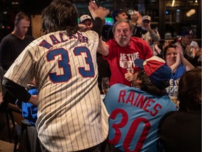Expos Fest founder Perry Giannias is thrilled that former Montreal Expo Larry Walker was inducted into the Baseball Hall of Fame at the 1909 Taverne Moderne in Laval on Tuesday January 21, 2020. Dave Sidaway / Montreal Gazette ORG XMIT: 63809