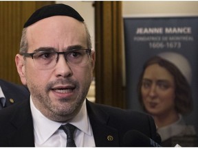 "The mayor of Montreal did not show the political will. She sent the wrong signal to the Montreal Jewish community and it’s a lost opportunity to fight against all forms of hate," says Ensemble Montréal Leader Lionel Perez, seen in a file photo.