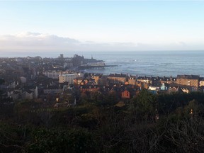 View of Aberystwyth in Wales on Christmas morning.