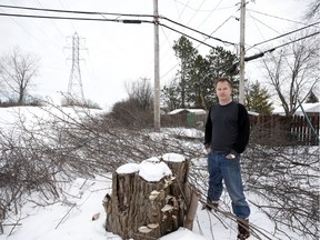 Keith Kinsala would like Hydro-Québec to alert residents before it sends subcontractors to cut the trees in his backyard.