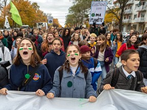 High school students resumed their Fridays for the Future marches for climate action in Montreal on Friday October 18, 2019. For the younger generation, climate is front of mind. They know that how we handle climate change will determine what kind of future they will have and what type of planet they will inherit, Fariha Naqvi-Mohamed says.