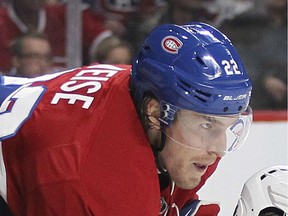 Dale Weise, 31, has 3-4-7 totals and is minus-3 in 27 games this season with the AHL's Laval Rocket.