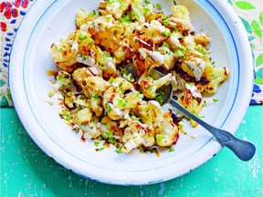 Cauliflower Salad is one of many comforting vegetable dishes in Rawia Bishara's beautiful book Olives, Lemons & Za’atar.